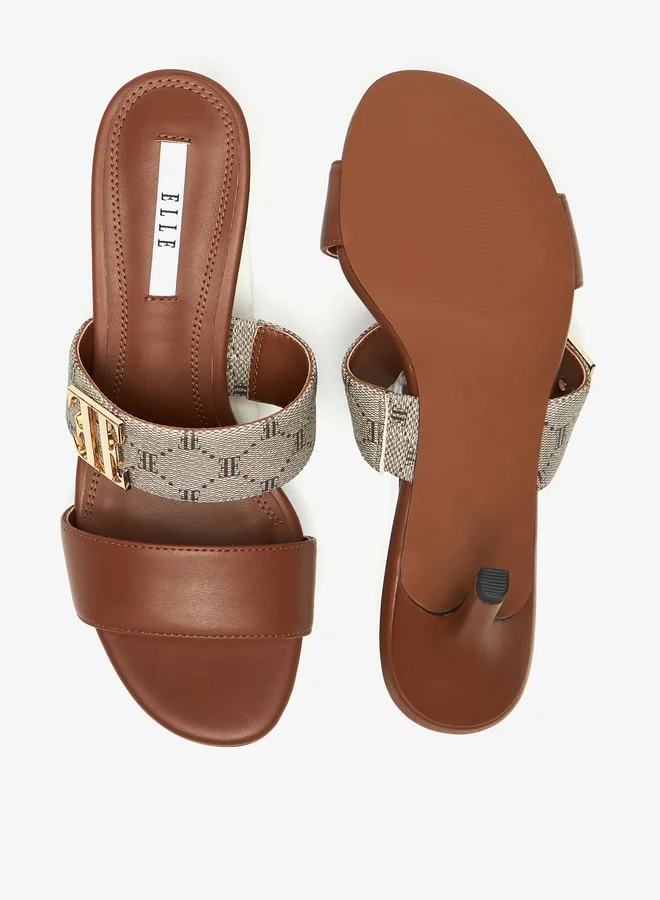 ايل Women's Strappy Slip-On Sandals with Stiletto Heels