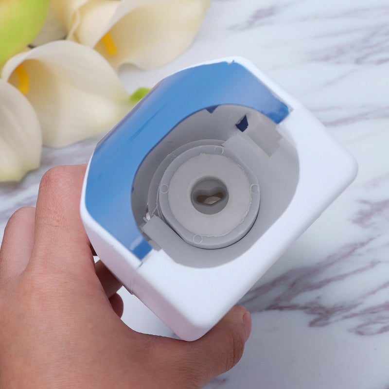 🚽 طقم موزع معجون أسنان محايد مع ممشط وحامل فرشاة للاستخدام في الحمام باللون الأزرق - Image 4