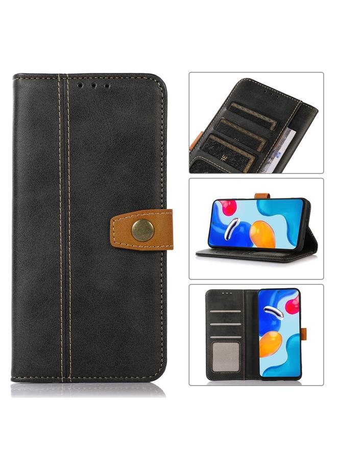 erorex Case For Samsung Galaxy A34 5G Stitching Thread Calf Texture Leather Phone Case - Image 1