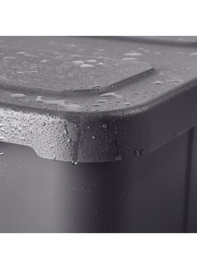 Zaboon Box with lid, in/outdoor, dark grey, 58x45x30 cm - Image 2