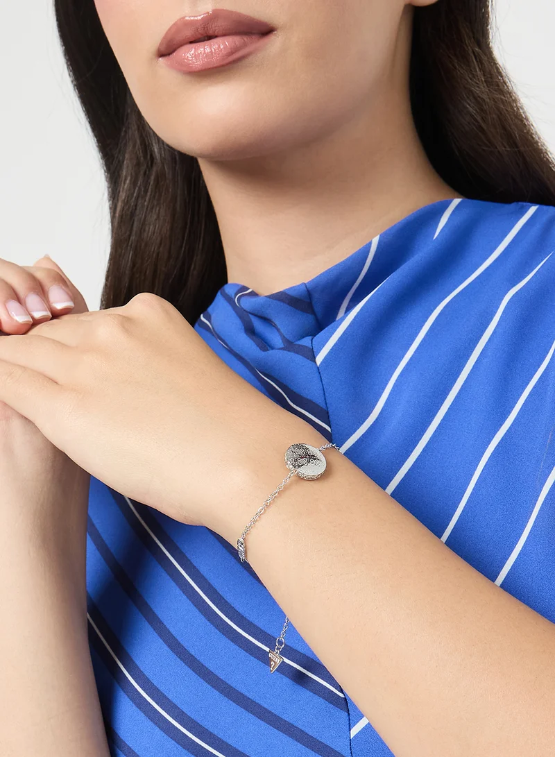 GUESS Side Crystals 4G Coin Bracelet
