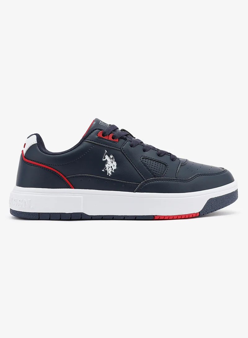 U.S. Polo Assn. Men's Navy Classic Low-Top Sneakers,Lightweight Shoes Casual for Everyday Style