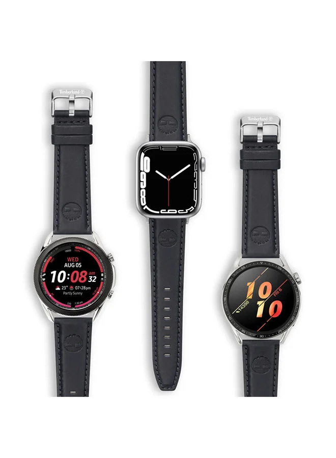 تمبرلاند Universal Replacement Leather Strap For Men And Women Compatible With Apple Watch Series 3-9, SE, Ultra, Ultra 2 (42-44-45-50), Samsung, Huawei Or Quartz Watch With Lug Width Of 22mm