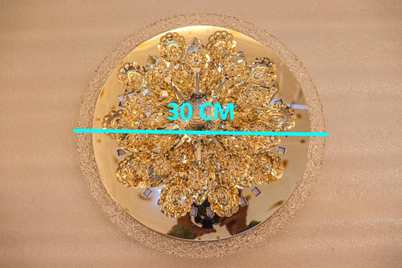 swanart Multi-Colored LED Crystal Flower Light - Rotating Design, Perfect for Bedroom and Living Room Decor - Image 2