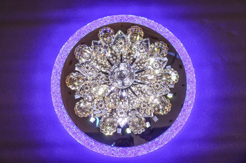 swanart Multi-Colored LED Crystal Flower Light - Rotating Design, Perfect for Bedroom and Living Room Decor - Image 5
