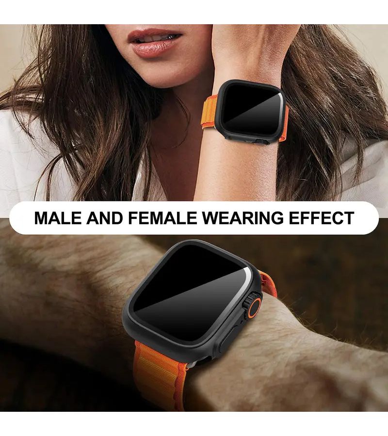 Clear White 3 Pack غطاء علبة ساعة مع حامي زجاج مقوى مقاس 41 مم - Image 4