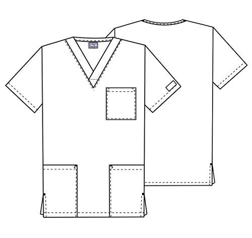 Cherokee Big and Tall Originals Unisex V-Neck Scrubs Shirt, Galaxy Blue, XXXX-Large - Image 5