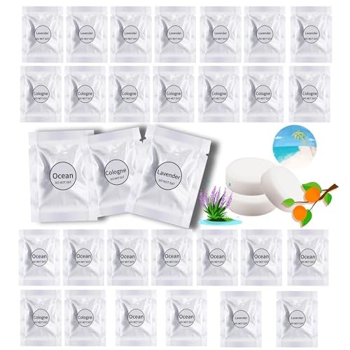 TinyGuardian Car Air Freshener Refills, 30 Pcs Individual Package Car Air Vent Clip Replacement Pads Solid Fragrance Scent Air Freshener Refill Tablets (Lavender+Ocean+Cologne) - Image 1