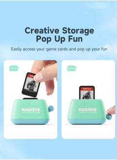 Hagibis Hagibis Switch Game Case Holder Compatible with Nintendo Switch Games Cards, Portable Cute Toaster Strorage Holder Storage 2 Switch Game Cartridge (Green)  - Image 4
