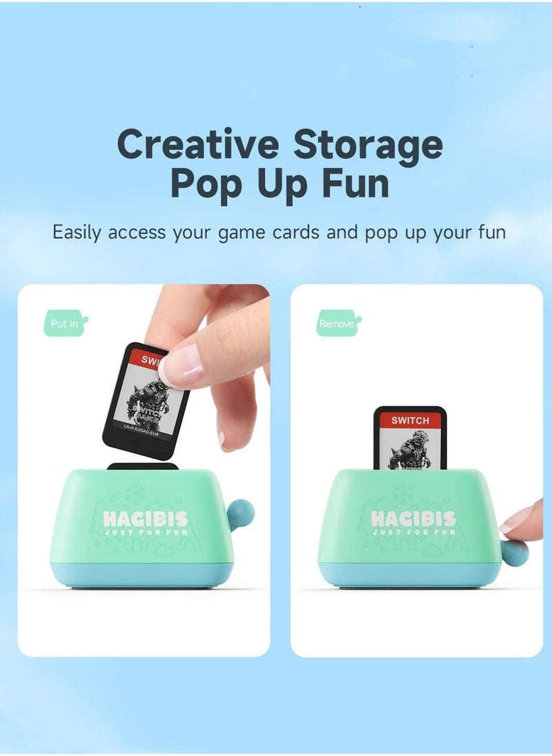 Hagibis - Hagibis Switch Game Case Holder Compatible with Nintendo Switch Games Cards, Portable Cute Toaster Strorage Holder Storage 2 Switch Game Cartridge (Green) - Image 1