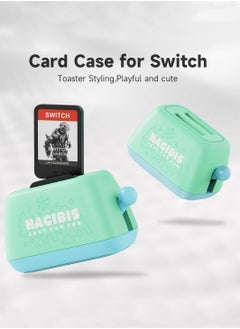 Hagibis Hagibis Switch Game Case Holder Compatible with Nintendo Switch Games Cards, Portable Cute Toaster Strorage Holder Storage 2 Switch Game Cartridge (Green)  - Image 1