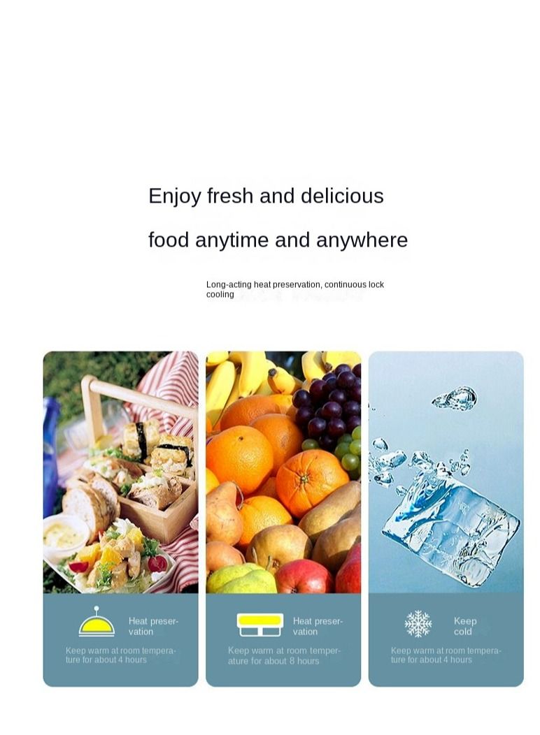 XiuWoo Lunch Bag Bento Bag, Thickened Thermal Insulation Refrigerated Tote Box Carrying for Students Ladies Men Picnic Work Outdoor - Image 5