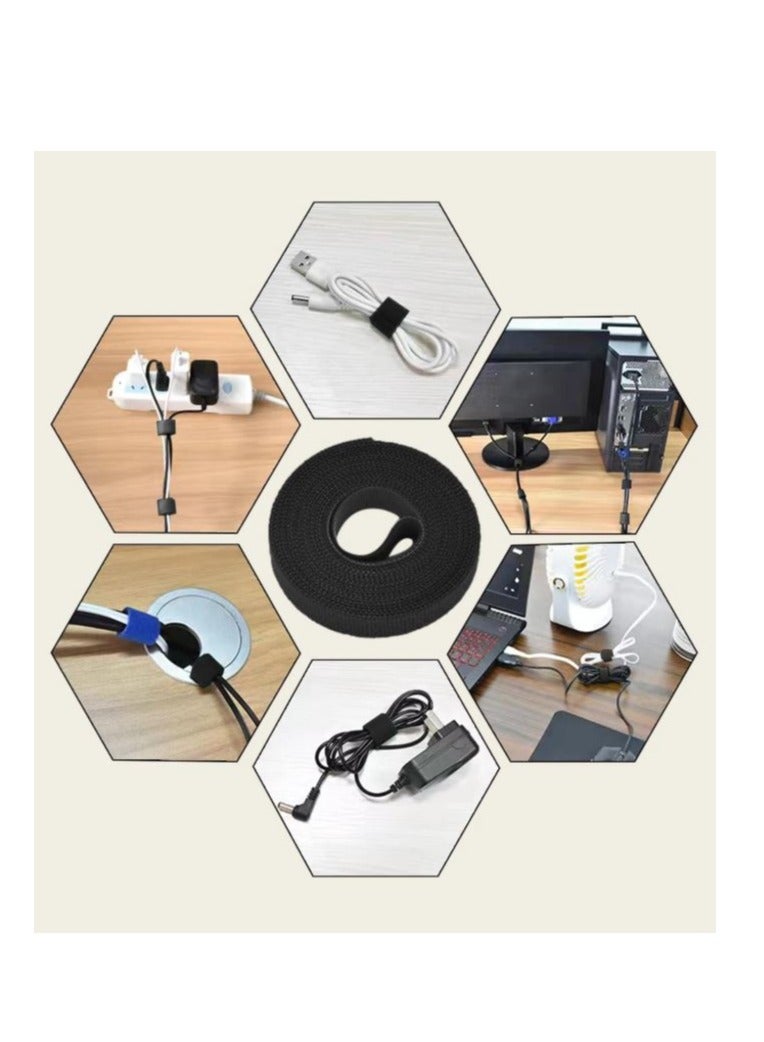 500cm Desktop Cable Management Strap Hook and Loop Cable Tie Cable Organizer For Computer Practical Accessory  - Image 3