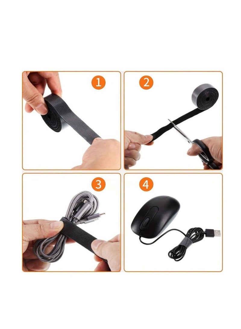 500cm Desktop Cable Management Strap Hook and Loop Cable Tie Cable Organizer For Computer Practical Accessory  - Image 5