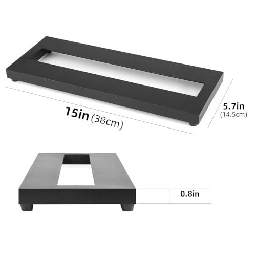 Mr.Power 15" x 5.7" Mini Pedalboard, 0.75lb Alum Alloy Super Light Guitar Bass Effect Pedal Board, With Accessories Self Adhesive Hook Loop Tape, Cable Ties, CabIe Clamps (Small Pedalboard) - Image 4