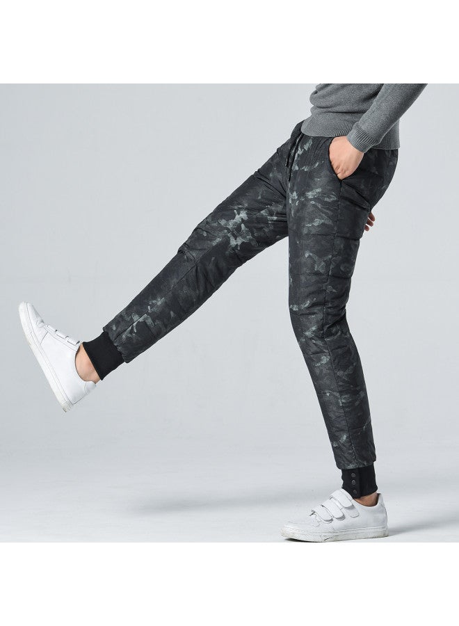 YaYa Men's Winter 90% Duck Down Cuffed Pants Casual Warm Comfortable Down Pants Men - Image 3