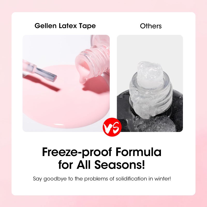 Gellen Liquid Latex for Nails, Peel Off Cuticle Guard for Nail Polish Skin Barrier Protector Nail Art Liquid Latex Tape for Manicure Home Salon 15ml Pink Cuticle Protectors Gifts for Women - Image 4