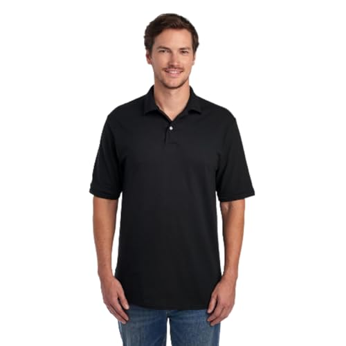 Jerzees Men's SpotShield Stain Resistant Polo Shirts (Short & Long Sleeve) - Image 3