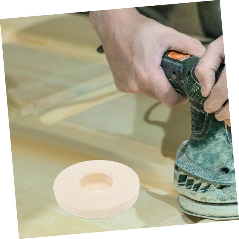 10 Pcs Thick Wool Buffing Wheels for Angle Grinder Metal and Marble Polishing - Image 5