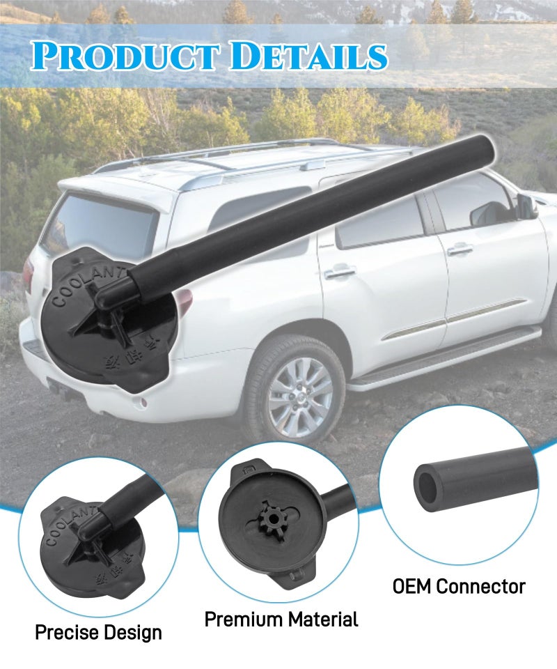GIBACAD Coolant Overflow Reservoir Cap Fits For Toyota Sequoia 2008-2022 Fits For Tundra 2007-2021,Replace 16405-0P100 - Image 3