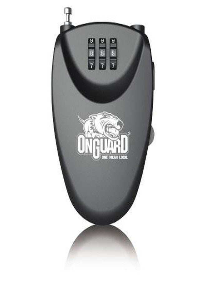 OnGuard Terrier 2' Retractable Cable Lock – 90 cm × 2 mm Steel Cable, 3-Digit Resettable Combination, Compact Security Lock