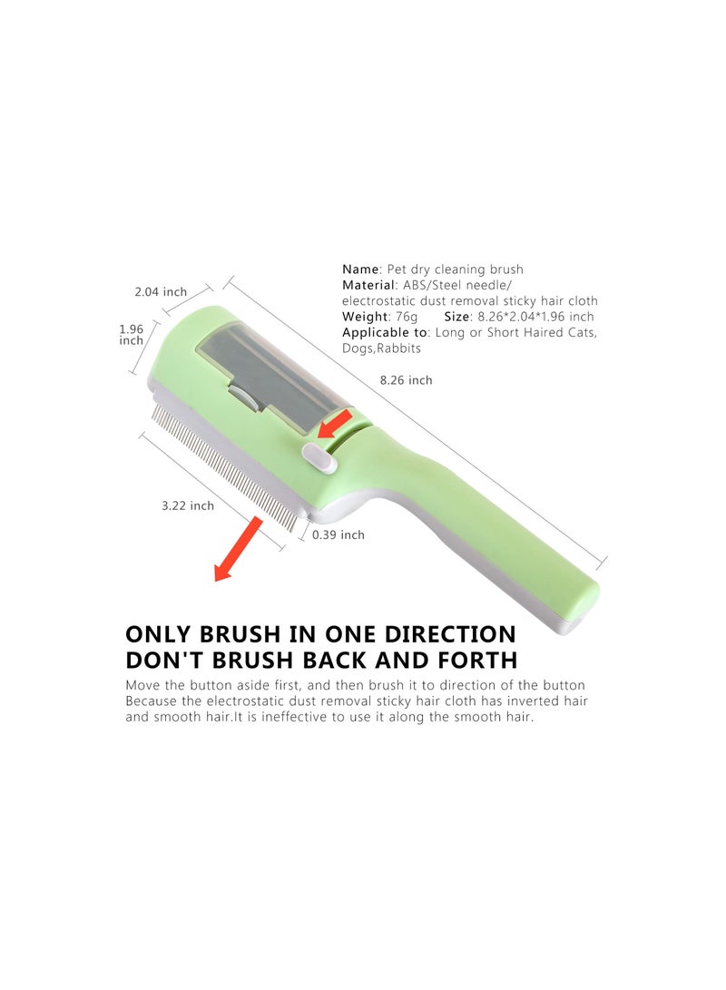 SOLARAE Dry Cleaning Brush, for Short or Long Haired Cats/Dogs, Cat Hair Brush no with Water, Cat Sticky Brush for Shedding and Grooming, Cat Brushes for Indoor Cats, Rabbit Cat Comb Removes Loose Fur(1 Pack) - Image 5