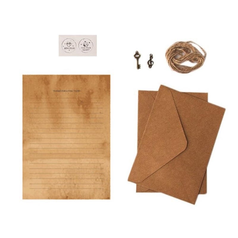European Style Letter Writing Paper Stationery Set 12 Piece - Image 2