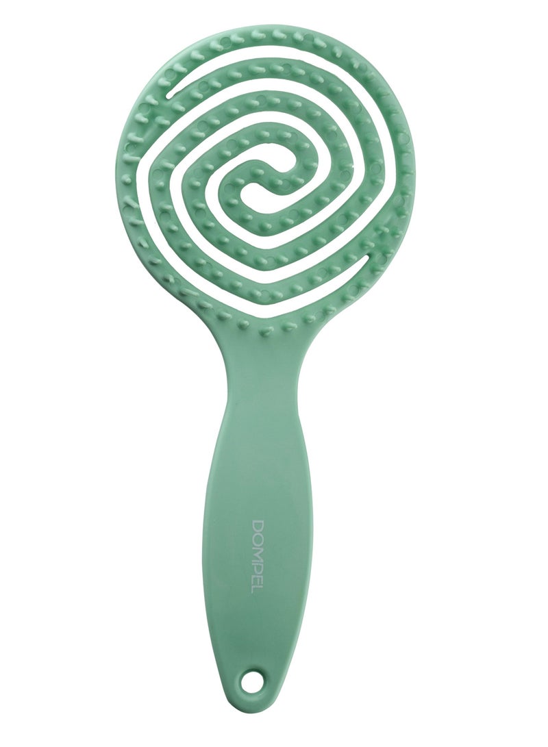 DOMPEL Silicone Hair Styling Brush with Green Apple Scent – Green - Image 1