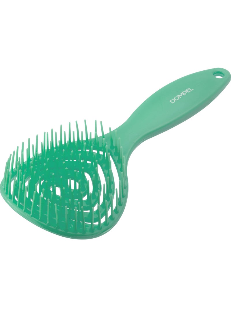 DOMPEL Silicone Hair Styling Brush with Green Apple Scent – Green - Image 2