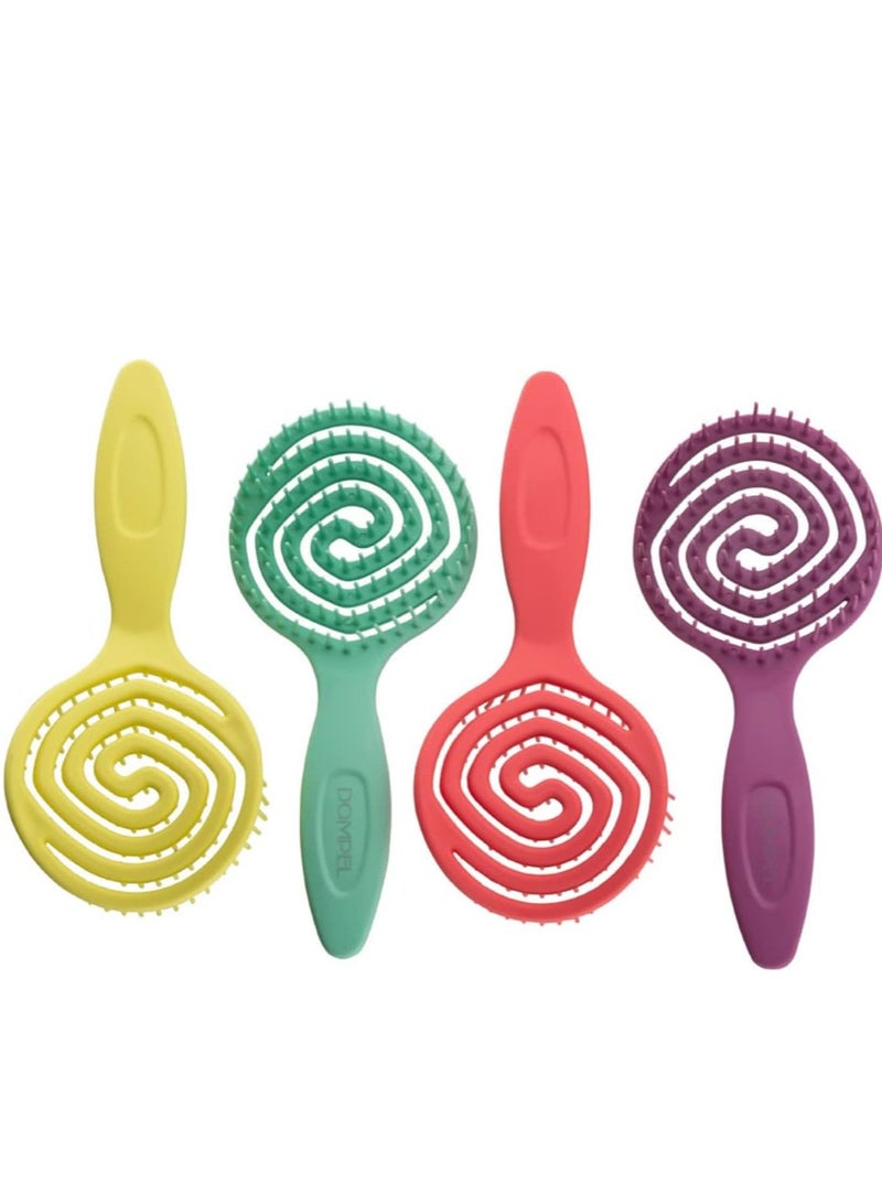 DOMPEL Silicone Hair Styling Brush with Green Apple Scent – Green - Image 3