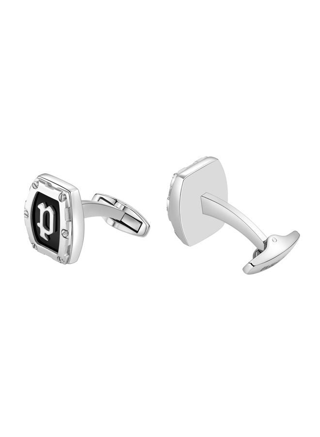 POLICE Bolted Cufflink For Men Stainless Steel BlackPEAGC0003905  - Image 3