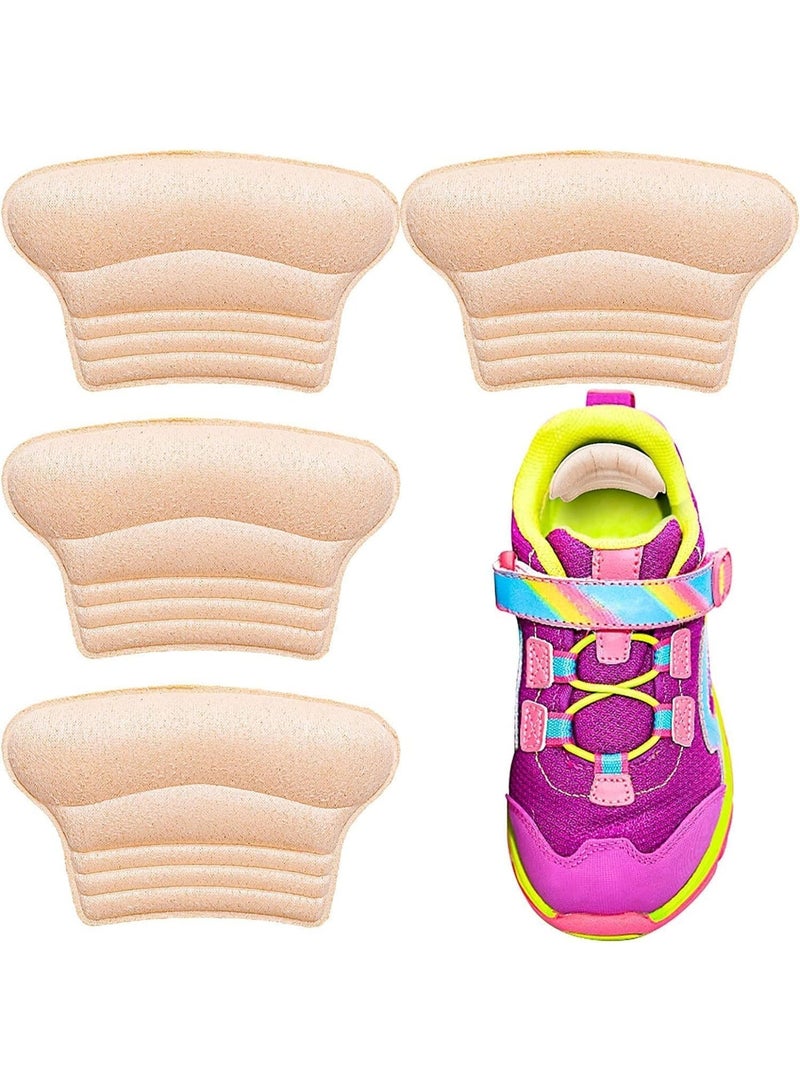 ChicAbode Kids Heel Grips 4 Pieces Self-Adhesive Heel Cushion Add Volume to Too Large Shoe InsertsPrevent Skin Rubbing and Blister Shoe Fit for Toddlers Girls and Boys Women (Skin Color) - Image 1