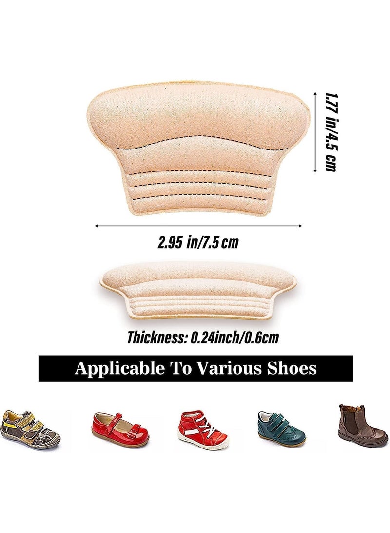 ChicAbode Kids Heel Grips 4 Pieces Self-Adhesive Heel Cushion Add Volume to Too Large Shoe InsertsPrevent Skin Rubbing and Blister Shoe Fit for Toddlers Girls and Boys Women (Skin Color) - Image 2