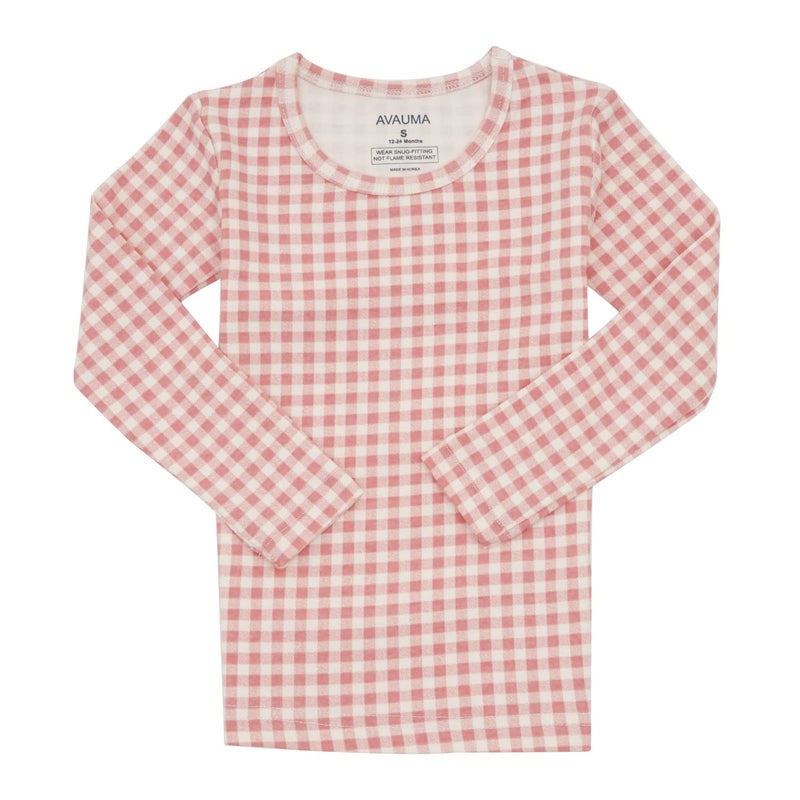 AVAUMA Baby Boys Girls Pajama Set 6M-7T Kids Cute Toddler Snug fit Pattern Design Pjs Cotton Sleepwear (Check.Pink.XS) - Image 3