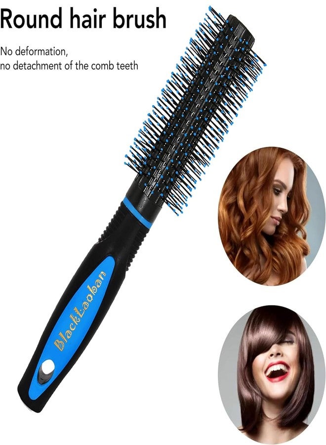 BlackLaoban Round Hair Brush With Brush Cleaner Tool for Blow Drying, Styling, Curling, Straighten with Soft Nylon Bristles for Short or Medium Curly Hairs for Women & Men (Blue) - Image 5
