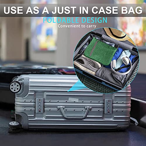 Vomgomfom Travel Duffle Bag for Men, 85L Foldable Travel Duffel Bag with Shoes Compartment Overnight Bag for Men Women,Deep Green - Image 5