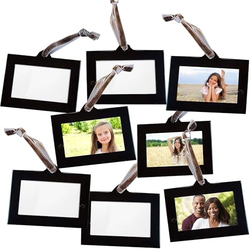 Klikel Family Tree Photo Frame Ornaments  8 Horizontal Hanging Picture Frames  15 X 25 Photo Opening