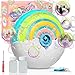 P PANACARE آلة فقاعات أوتوماتيكية للأطفال، آلة نفخ فقاعات قوس قزح محمولة مع أضواء، 2000 فقاعات في الدقيقة، محلول فقاعات، حبل، تعمل بالبطارية لحفلات الزفاف الخارجية، هدايا عيد الميلاد - Image 2