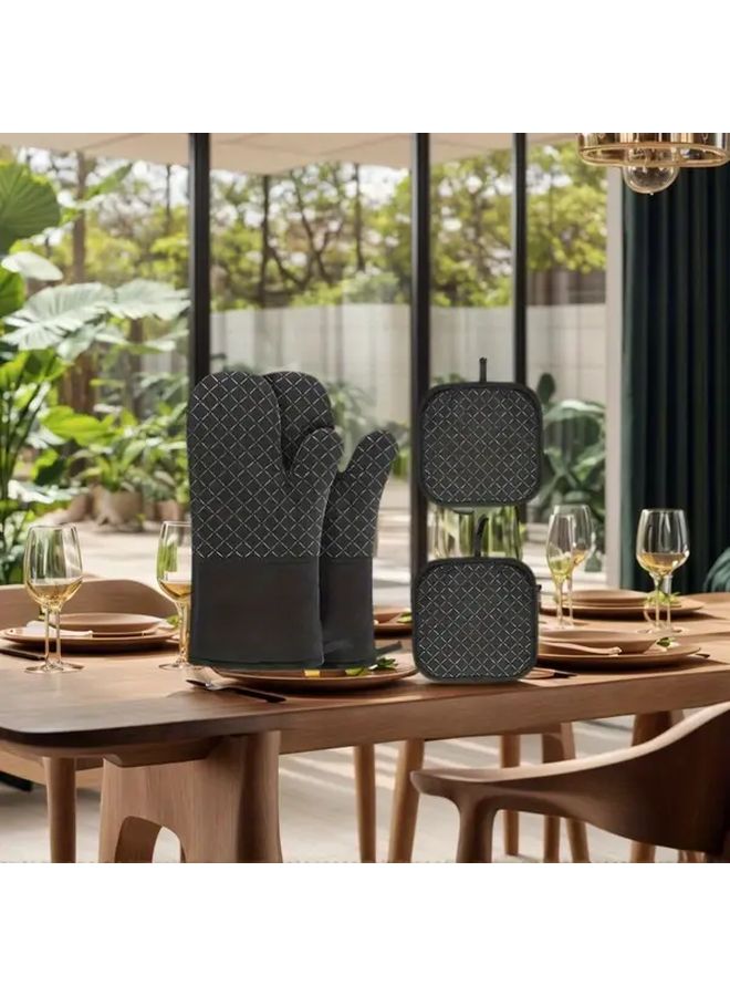 GY 03 Silicone Non Slip Glove And Pot Holder Set Soft Fit Anti Slip - Image 4