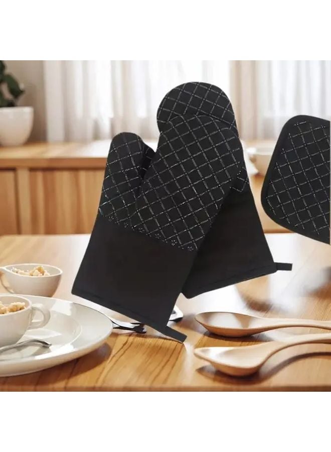 GY 03 Silicone Non Slip Glove And Pot Holder Set Soft Fit Anti Slip - Image 3