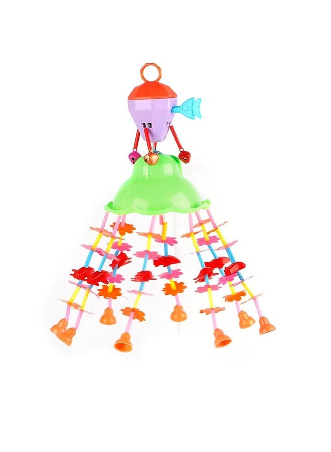 SHANVI Toys Merry go Round for Infants no.11, Attachable to Cradle or Window, Soothing Music and Various Shapes for Developing Imagination and Thinking (JHO-Yellow-Monkey-3 Cut rettel Toys-03) - Image 4