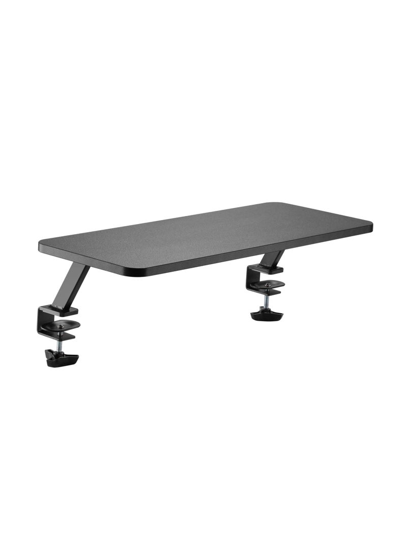 Kantek Kantek Ergonomic Mounted Computer Monitor Riser Stand Floating Desk Shelf Clamp On Base 256 X 102 X 51 Black 