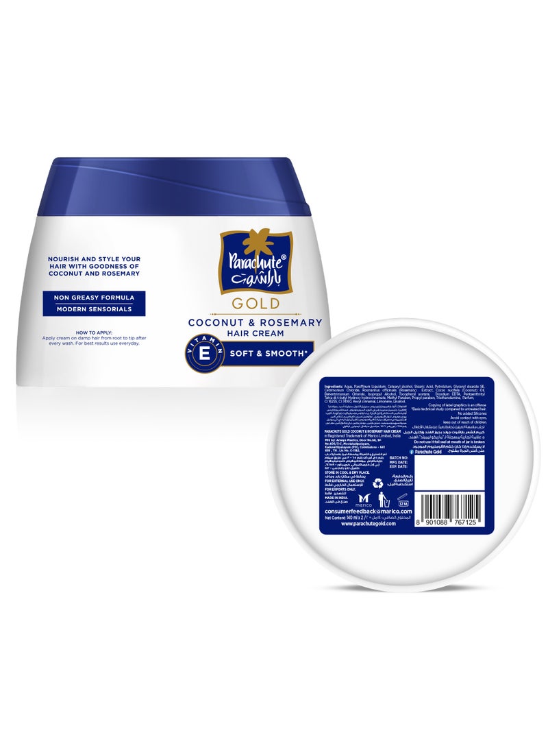 Parachute Gold Cream Coconut And Rosemary Twin Pack - Image 2