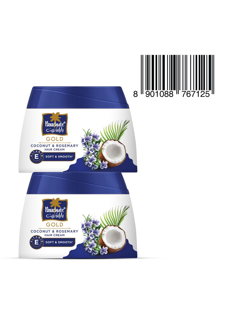 Parachute Gold Cream Coconut And Rosemary Twin Pack - Image 1