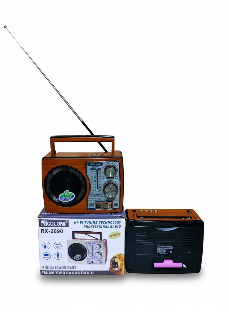 Golon Jolon RX-2690 Multifunction Radio with Hi-Fi Technology and Rechargeable Lithium Battery - Image 5