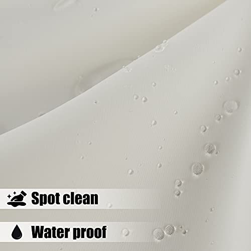 BONZER Waterproof Indoor/Outdoor Curtains for Patio - Thermal Insulated, Sun Blocking Grommet Blackout Curtains for Bedroom, Porch, Living Room, Pergola, Cabana, 2 Panels, 52 x 95 inch, Vanilla - Image 2