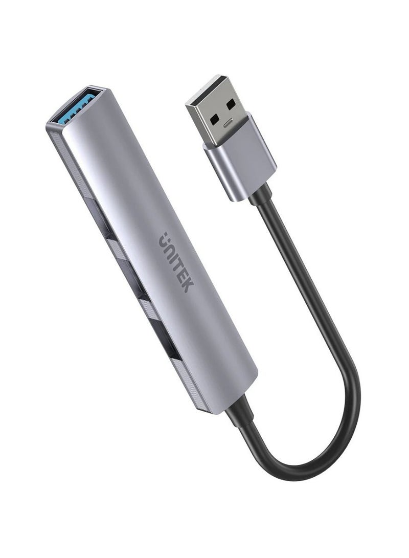UNITEK 4-in-1 USB-A Hub with High-Speed Data Transfer and Durable Aluminum Design for Seamless Multi-Device Connectivity