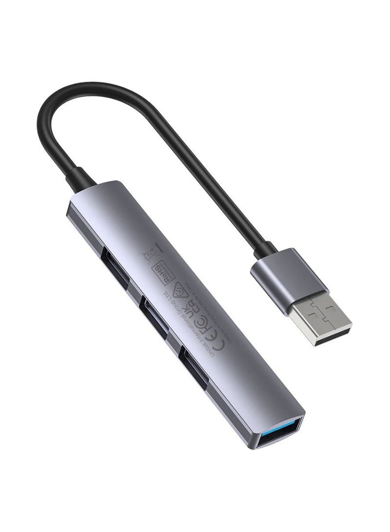 UNITEK 4-in-1 USB-A Hub with High-Speed Data Transfer and Durable Aluminum Design for Seamless Multi-Device Connectivity