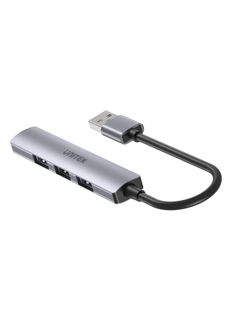 UNITEK 4-in-1 USB-A Hub with High-Speed Data Transfer and Durable Aluminum Design for Seamless Multi-Device Connectivity