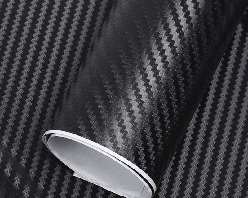 Raushik Black 3D Carbon Fiber Vinyl Film Car Sticker Waterproof Car Styling Wrap Auto Vehicle Detailing Accessories Motorcycle, 12x24 Inch Roll - Image 5